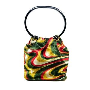 Gucci Psychedelic Swirl Velvet Ring Handle Bag